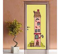 Homemania Autocollant House - Les Enfants - pour Le Salon, la Chambre - Multicolore en Vinyle, 90 X 210cm