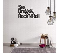 Homemania Décoration Murale, Acier laminé, Noir, 50 x 0,15 x 38 cm