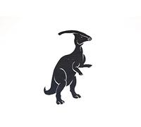 Homemania Décoration Murale Dinosaure - Support Mural, Support de Livres - avec Étagères - Noir en Métal, 32 X 0,15 X 51cm