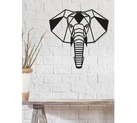 Homemania Décoration Murale Métal Noir 50 x 0,16 x 50 cm
