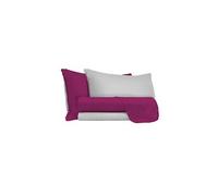 Italian Bed Linen CL-NC-Fuxia/Grigio chiaro-2P Natural Color ensemble de draps de lit, fuchsia/Gris clair, Double, 100 % Coton