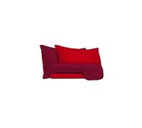 Italian Bed Linen CL-NC-rosso/bordeaux-2P Natural Color ensemble de draps de lit, Rouge/bordeaux, Double, 100 % Coton
