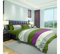 Homemania Ensemble d'enveloppes de Couette Jude - Geometric, Single - avec Housse de Couette, Taie d'oreiller - pour Le Lit -Multicolore en Coton, 150 X 200cm