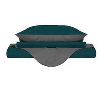 Homemania Enveloppe de couette Double 4 - Vert, Gris - 250 x 200 cm Vert