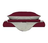 Homemania Enveloppe de couette Double - Bordeaux, crème - 150 x 200 cm