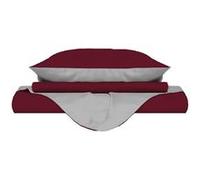 Homemania Enveloppe de couette Double - Bordeaux, Gris - 200 x 200 cm Gris