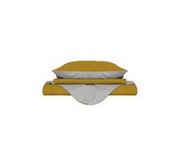 Housse de Couette Natural Colour, Moutarde/Gris Clair, 2 Places