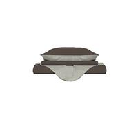 Homemania Enveloppe de couette Double - Marron, Crème - 250 x 200 cm