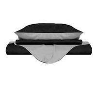 Homemania Enveloppe de couette Double - Noir, Gris - 250 x 200 cm Noir G