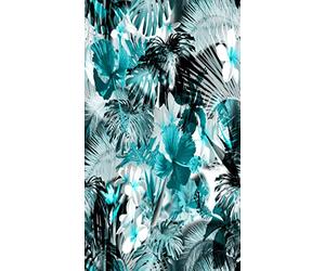 Homemania EXFAB191-60X100CM Tapis imprimé Blue Jungle 1 pour Salon, Chambre, Chambre à Coucher, Chambre à Coucher, Impression Moderne, Multicolore, Polyester, Coton, 60 x 100 cm