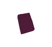 Italian Bed Linen Max Color Drap-Housse, 100 % Coton, Prune, 1 Place et demie