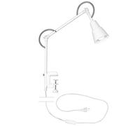 Homemania HOMAX_4852 Lampe de Table Carénage Blanche pour Bureau, Chambre, Table de Chevet, Bureau, Blanc, en métal, 9 x 70 x 30 cm