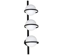 Homemania HOMAX_4872 Lampe Murale Boote pour Salon, Cuisine, Chambre, Bureau, lumière, Noir, métal, Verre, 19 x 21 x 75 cm