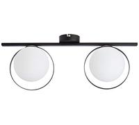 Homemania HOMAX_4874 Lampe Murale Boote pour Salon, Cuisine, Chambre, Bureau, lumière, Noir, métal, Verre, 53 x 21 x 19 cm