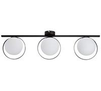 HOMEMANIA Lampe Murale Boote - Applique - Noir en Métal, Verre, 75 x 21 x 19 cm, 3 x E14, Max 40W Noir