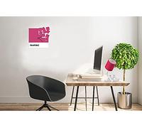 Homemania Horloge Fly Away - Décoration Murale, Carrée - pour Le Salon, la Cuisine, Le Bureau - Rose, Blanc, Noir en Métal, 40 X 0,15 X 40 cm