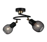 Homemania Lampe à plafond, 100% métal, doré, noir