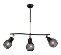 Homemania Lampe à suspension, 100% métal, doré, noir
