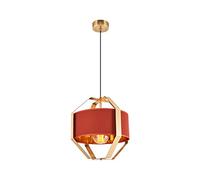 Homemania Lampe à Suspension, métal, PVC, Rouge, Or