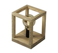 Homemania Lampe de Bureau Cubos III - Bureau, Bureau, Table de Chevet - Bois, Noir, Métal, Bois 25 X 20 X 20