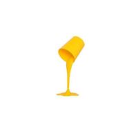 HOMEMANIA Lampe de Bureau Fantasy - pour Table, Bureau, Table de Nuit - Jaune 13 x 13 x 38 cm, 1 x E27, 24W