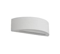 Homemania Lampe Murale Clock - Applique - Blanc, Ciment, Verre 35,5 X 13,5 X 10,5