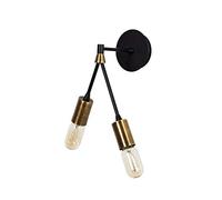 Homemania Lampe Murale Duos, Applique, cuivre, Noir en métal, 17 x 17 x 35 cm, 2 x E27, Max 100 W