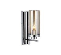 HOMEMANIA Lampe Murale Elenora - Applique - Chrome en Métal, Verre, 10 x 18 x 32 cm, 1 x E14, 40 W