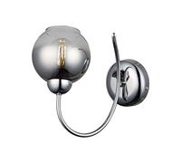 HOMEMANIA Lampe Murale Kromo - Applique - Chrome en Métal, Verre, 25 x 25 x 25 cm, 1 x E27, 40W