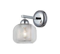 Homemania Lampe murale, métal, verre, chrome