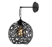 Homemania Lampe murale Seljuk, applique, noire en métal, 25 x 30 x 35 cm, 1 x E27, Max 100 W