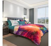 Homemania Literie Dream - Simple - avec Drap Housse, Drap, Taie d'oreiller -Multicolore en Coton, 150 X 280cm