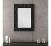 Homemania M.M.M.01.06.33.02318 Miroir Lopus, Noir, Chrome Bois, 45 x 1.8 x 60 cm