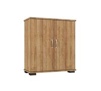 Homemania Meuble à Chaussures, métal et Plastique, chêne, 72 x 35 x 79 cm