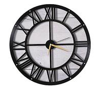 Homemania Montre Metal & Wood, métal, Bois, Multicolore, 50 x 0,15 x 50 cm, 50 x 0,15 x 50 cm