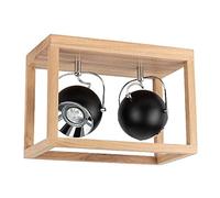 Homemania Spot Cubos II - Applique - Mur, Plafond - Bois, Noir, Métal, Bois 25 X 20 X 36