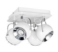 Homemania Spot Kyle - Applique - Mur, Plafond - Gris, Blanc, Métal 21 X 26 X 26