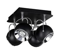 Homemania Spot Kyle - Applique - Mur, Plafond - Noir, Gris, Métal 21 X 26 X 26