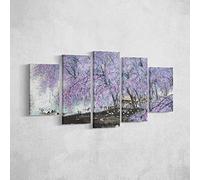 Homemania Tableau Arbre - 5 Pièces - Nature et Paysages - par Salon, Pièce - Multicouleur en Polyester, Bois, 100 X 3 X 60cm - HM205PKNV-13