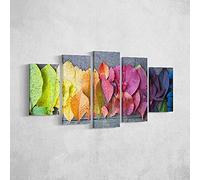 Homemania Tableau Couleurs - 5 Pièces - Nature - par Salon, Pièce - Multicouleur en Polyester, Bois, 100 X 3 X 60cm - HM205PKNV-8