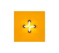 Homemania Tableau Effet Néon - Lettres, Symboles, Plus - Décoration Murale, Art Mural, Mur - pour le Salon - Multicolore en Coton, Bois, 30 X 2 X 30cm