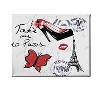 Homemania Tableau Eiffel Tours - Citations - pour Salon, Chambre -Multicouleur en Polyester, Bois, 45 X 3 X 70cm