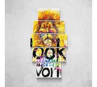 Homemania Tableau Feline - 5 Pieces - Citations - pour Salon, Chambre - Multicouleur en Polyester, Bois, 100 X 3 X 60cm