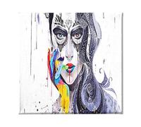 Homemania Tableau Femme - Portrait - pour Salon, Chambre - Multicouleur en Polyester, Bois, 60 X 3 X 60cm - HM20KNV60x60-41