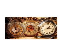 Homemania Tableau Heure - Art et Graffiti - pour Salon, Chambre -Multicouleur en Polyester, Bois, 70 X 3 X 100cm