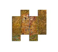 Homemania Tableau Inspirations des Auteurs - 4 Pièces - Art et Graffiti - pour le Salon, la Chambre - Multicouleur en MDF, 76 X 0,3 X 50cm - HM204PMDF165