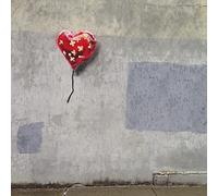 Homemania Tableau Inspirations des Auteurs Banksy Coeur - Décoration Art Home - Mur - Imprimé, Numérique, Dessin - Cadre - Multicolore, Bois, Coton 60 X 60 X 3