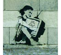 Homemania Tableau Inspirations des Auteurs Banksy Tv - Décoration Art Home - Mur - Imprimé, Numérique, Dessin - Cadre - Multicolore, Bois, Coton 60 X 60 X 3