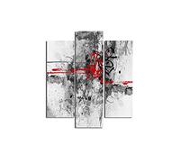 Homemania Tableau Rouge - 3 Pieces - Abstract - from Living Room, Room - Multicouleur en MDF, 57 X 0,3 X 60cm - HM203MDF63