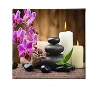 Homemania Tableau Stones - Zen - pour Salon, Chambre - Multicouleur en Polyester, Bois, 60 X 3 X 60cm